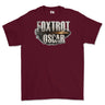 Foxtrot Oscar Military Slang Printed T-Shirt - Maroon