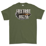 Foxtrot Oscar Military Slang Printed T-Shirt - Olive Green
