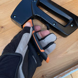 Ironclad Framer Gloves - palm view using three fingers in the outdoors