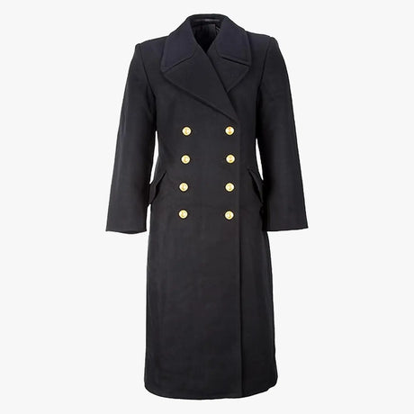 Mil-Tec Navy Wool Long Coat Black | Task Outdoor