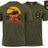 GET TO DA CHOPPER Double Print T-Shirt - Olive Green