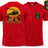 GET TO DA CHOPPER Double Print T-Shirt - Red