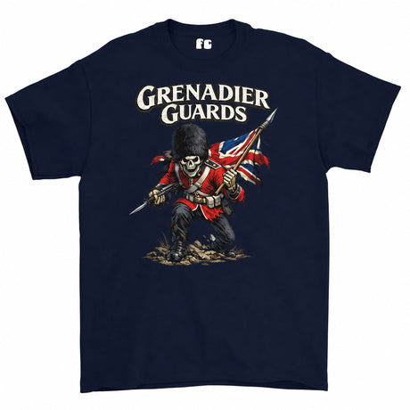 Grenadier Guards Battle Cry Printed T-Shirt - Navy Blue