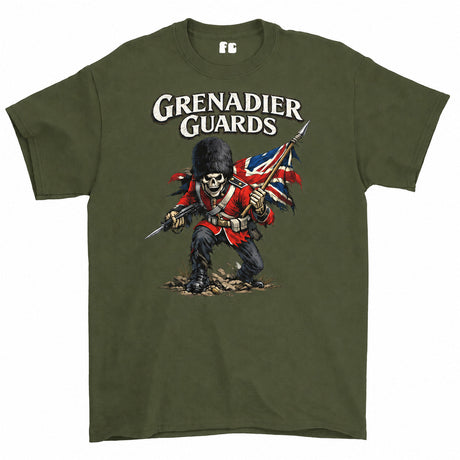 Grenadier Guards Battle Cry Printed T-Shirt - Olive Green