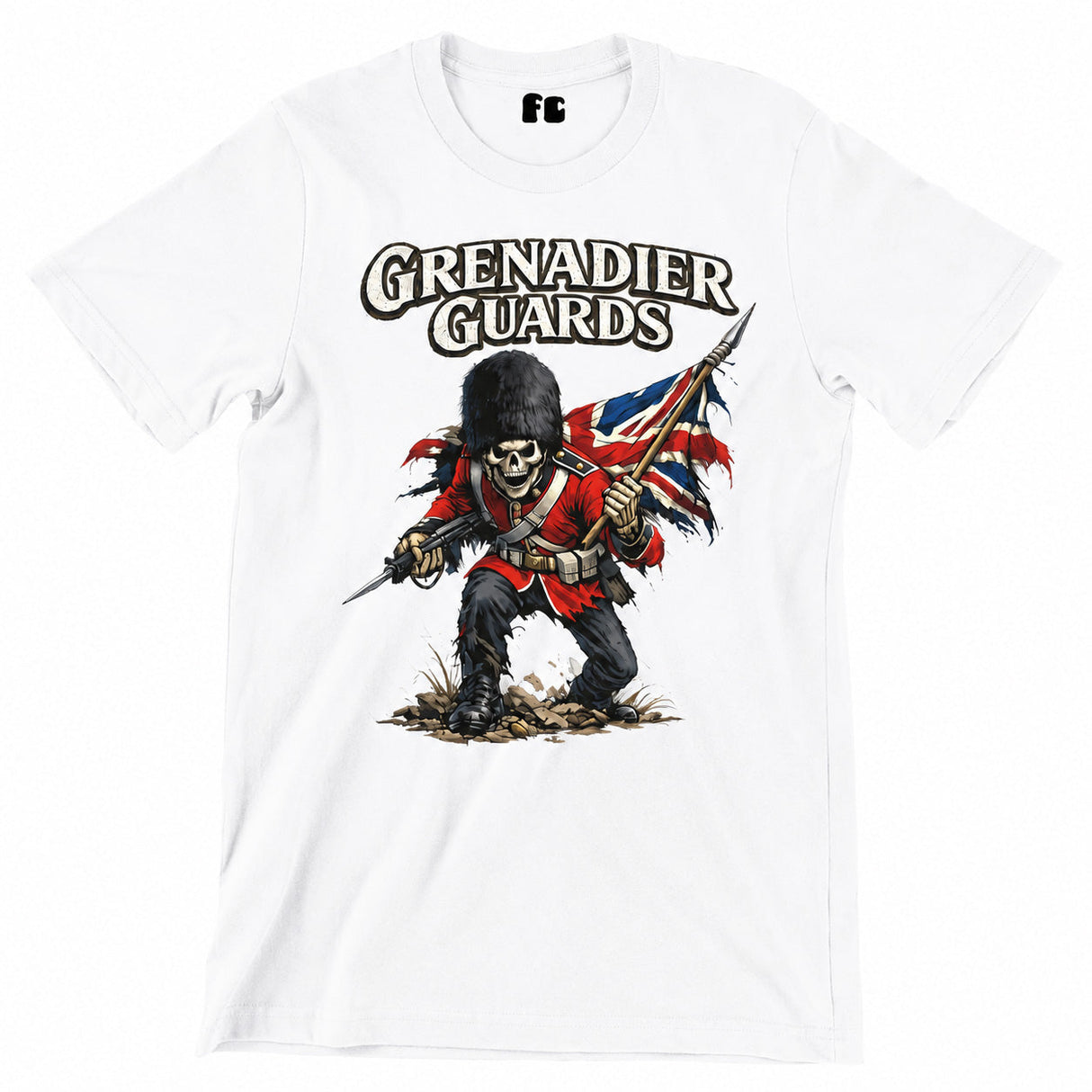 Grenadier Guards Battle Cry Printed T-Shirt - White