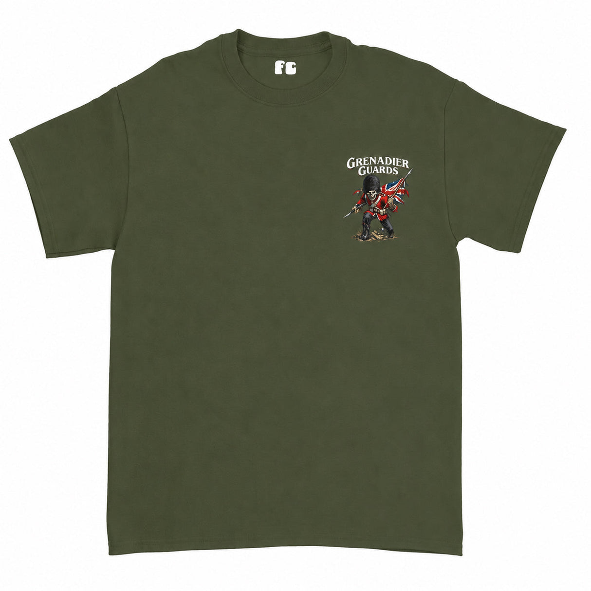 Grenadier Guards Battle Cry Printed T-Shirt - Olive Green (alternate view)
