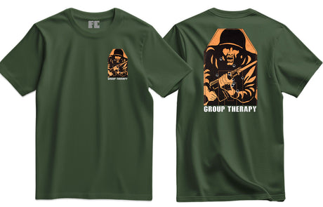 Fig 11 Group Therapy Double Print T-Shirt - Olive Green