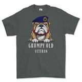 Grumpy Old 14th 20th Kings Hussars Veteran Printed T-Shirt - Charcoal