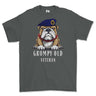 Grumpy Old 14th 20th Kings Hussars Veteran Printed T-Shirt - Charcoal