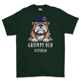 Grumpy Old 14th 20th Kings Hussars Veteran Printed T-Shirt - Green