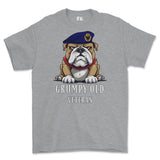 Grumpy Old 14th 20th Kings Hussars Veteran Printed T-Shirt - Sports Grey