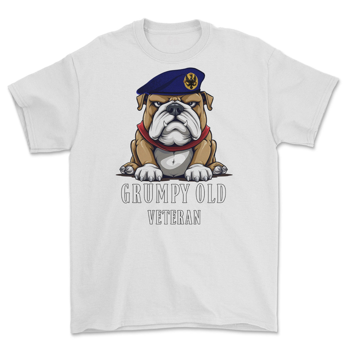 Grumpy Old 14th 20th Kings Hussars Veteran Printed T-Shirt - White