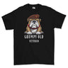 Grumpy Old Kings Royal Hussars Veteran Printed T-Shirt - Black