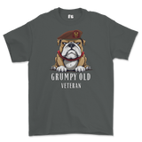 Grumpy Old Kings Royal Hussars Veteran Printed T-Shirt - Charcoal