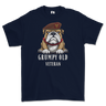 Grumpy Old Kings Royal Hussars Veteran Printed T-Shirt - Navy Blue