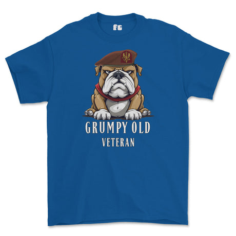 Grumpy Old Kings Royal Hussars Veteran Printed T-Shirt - Royal Blue