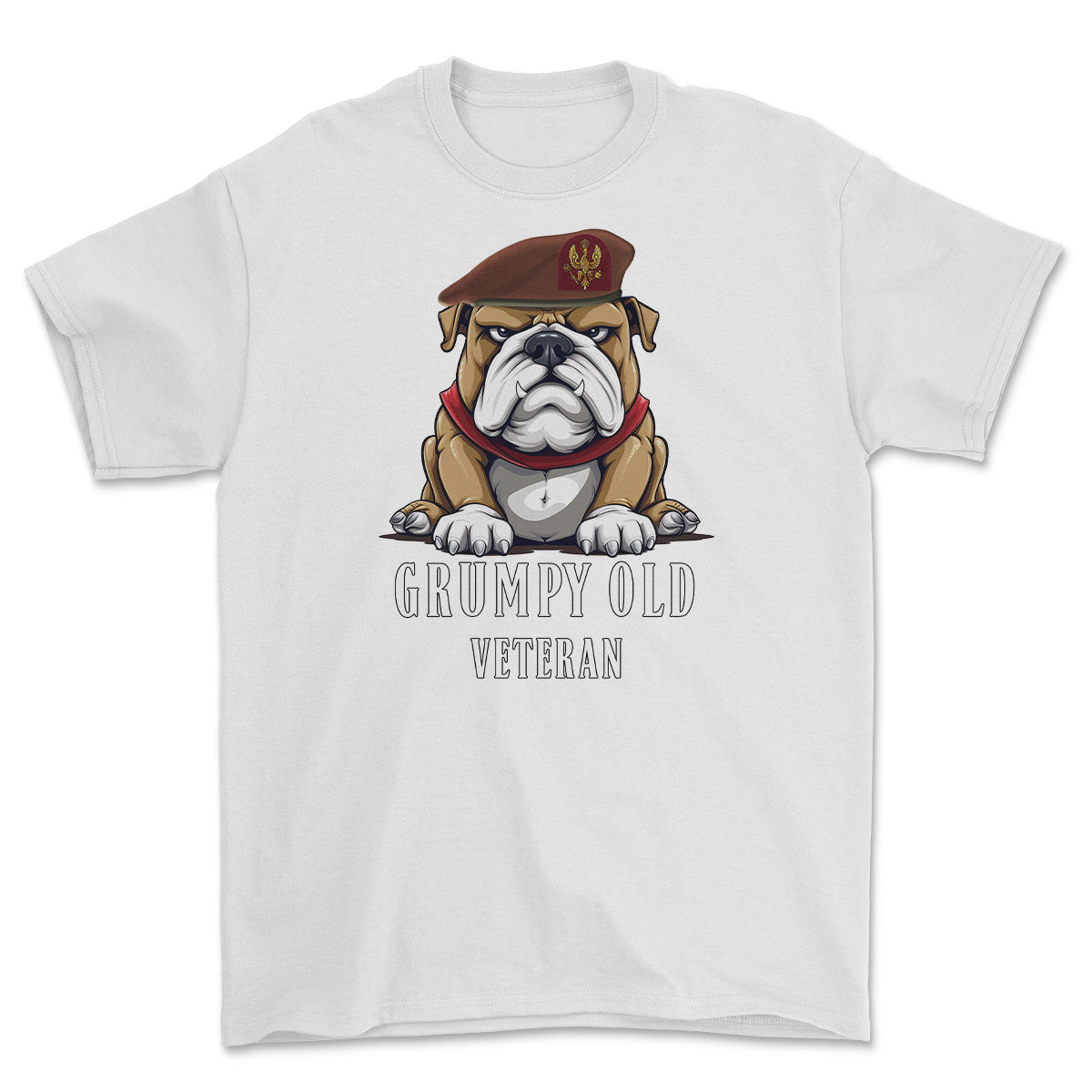 Grumpy Old Kings Royal Hussars Veteran Printed T-Shirt - White