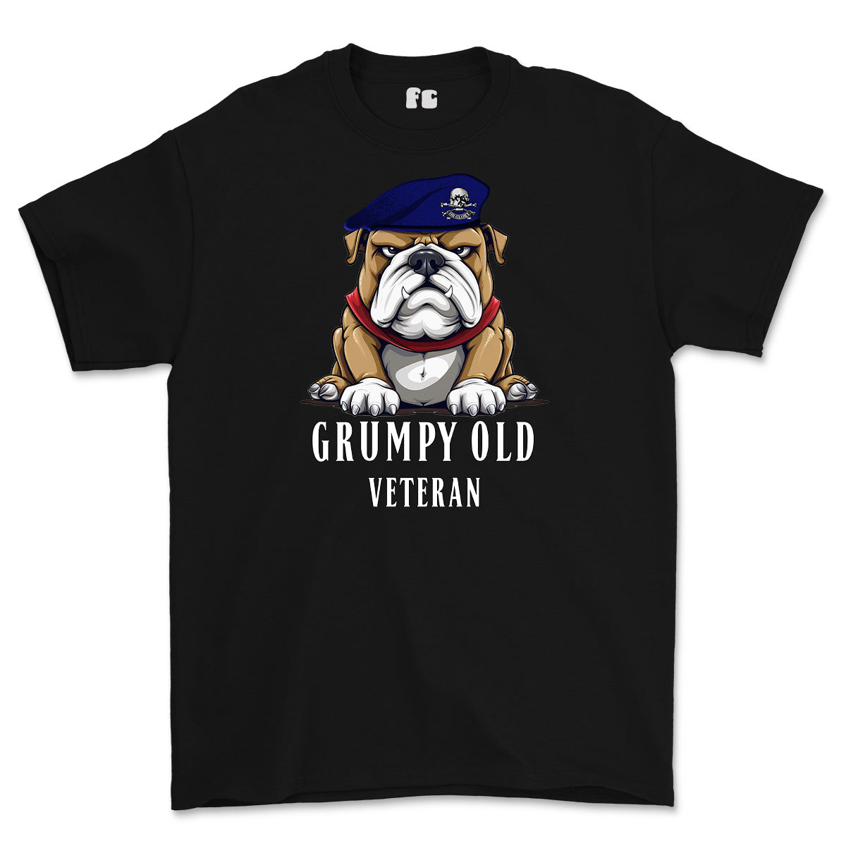 Grumpy Old 17th/21st Lancer Veteran Printed T-Shirt - Black