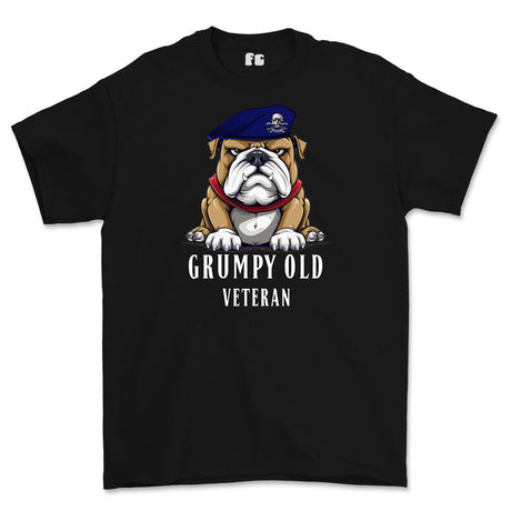 Grumpy Old 17th/21st Lancer Veteran Printed T-Shirt - Black