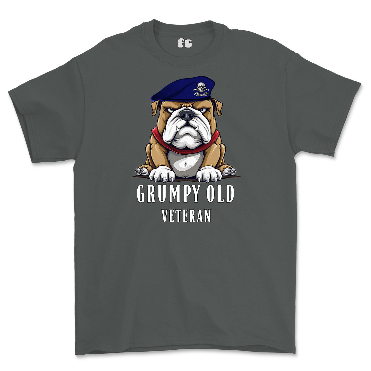 Grumpy Old 17th/21st Lancer Veteran Printed T-Shirt - Charcoal