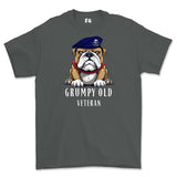 Grumpy Old 17th/21st Lancer Veteran Printed T-Shirt - Charcoal