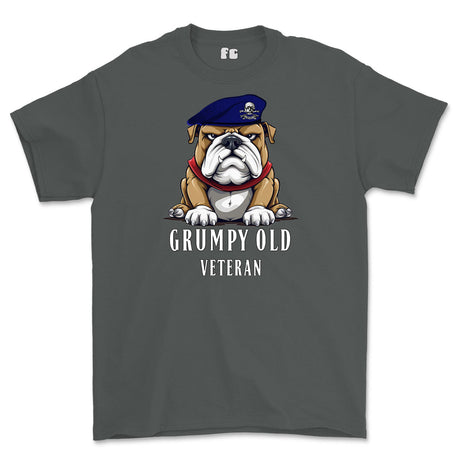 Grumpy Old 17th/21st Lancer Veteran Printed T-Shirt - Charcoal