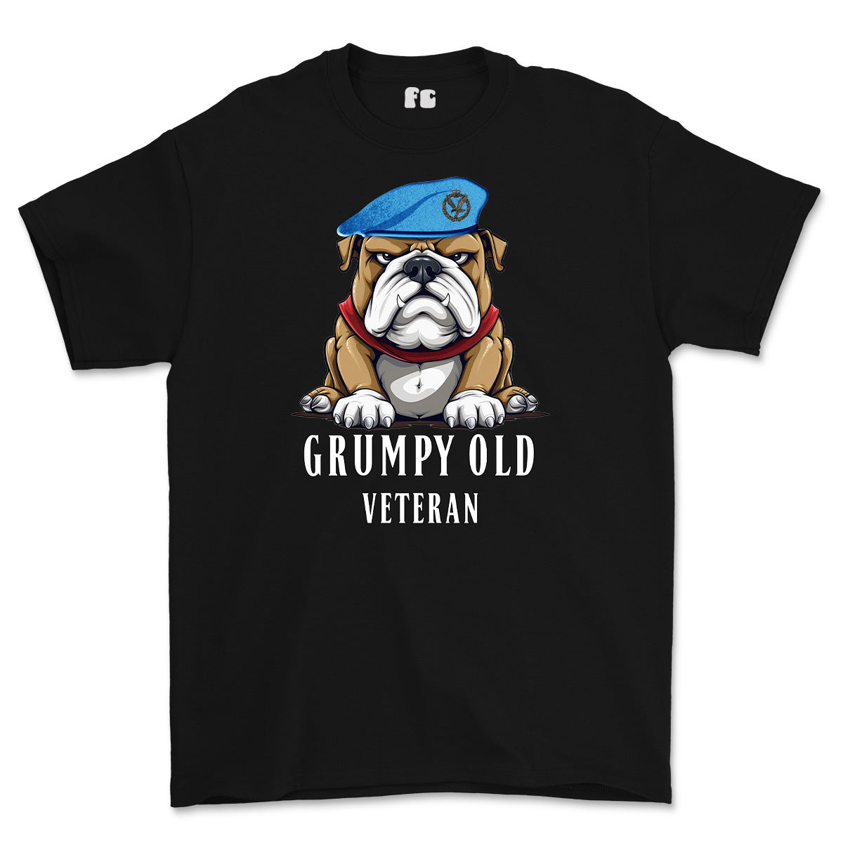 Grumpy Old Army Air Corps Veteran Printed T-Shirt - Black
