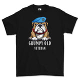 Grumpy Old Army Air Corps Veteran Printed T-Shirt - Black