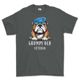 Grumpy Old Army Air Corps Veteran Printed T-Shirt - Charcoal