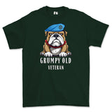 Grumpy Old Army Air Corps Veteran Printed T-Shirt - Green
