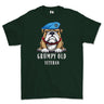 Grumpy Old Army Air Corps Veteran Printed T-Shirt - Green