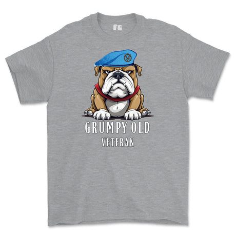 Grumpy Old Army Air Corps Veteran Printed T-Shirt - Sports Grey