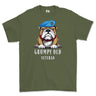 Grumpy Old Army Air Corps Veteran Printed T-Shirt - Olive Green