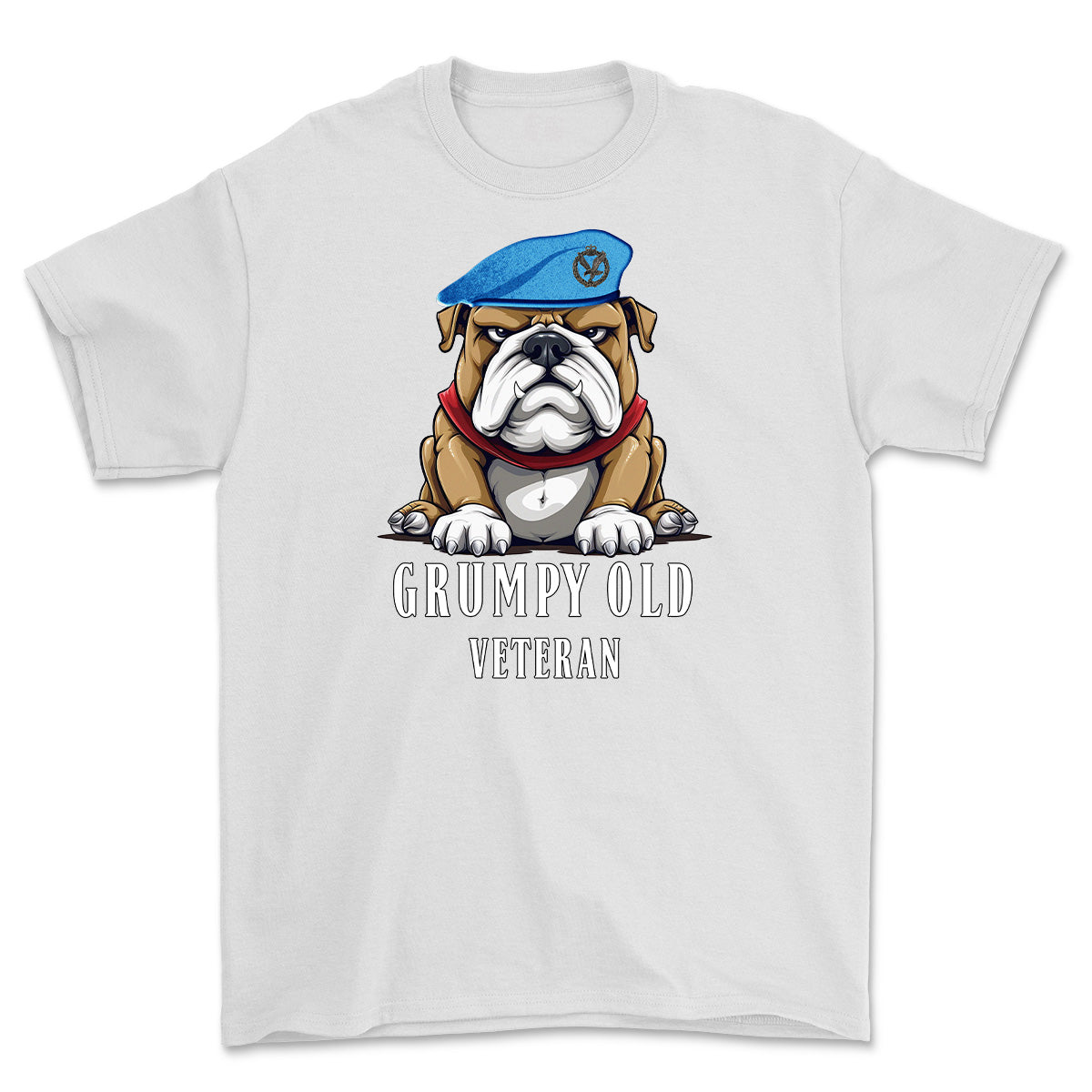 Grumpy Old Army Air Corps Veteran Printed T-Shirt - White