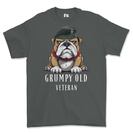 Grumpy Old Queens Royal Hussars Veteran Printed T-Shirt - Charcoal