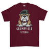 Grumpy Old Queens Royal Hussars Veteran Printed T-Shirt - Maroon
