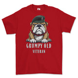 Grumpy Old Queens Royal Hussars Veteran Printed T-Shirt - Red