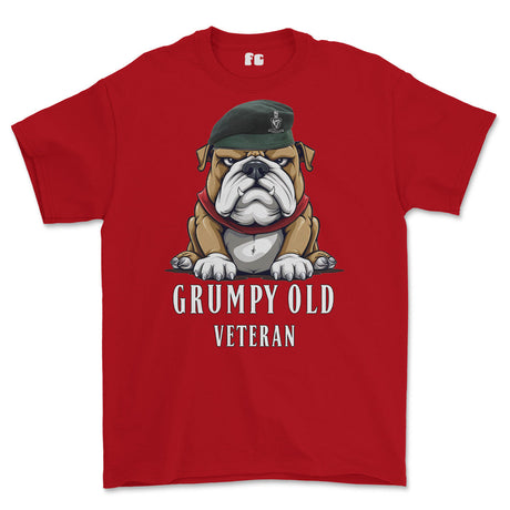 Grumpy Old Queens Royal Hussars Veteran Printed T-Shirt - Red