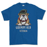 Grumpy Old Queens Royal Hussars Veteran Printed T-Shirt - Royal Blue