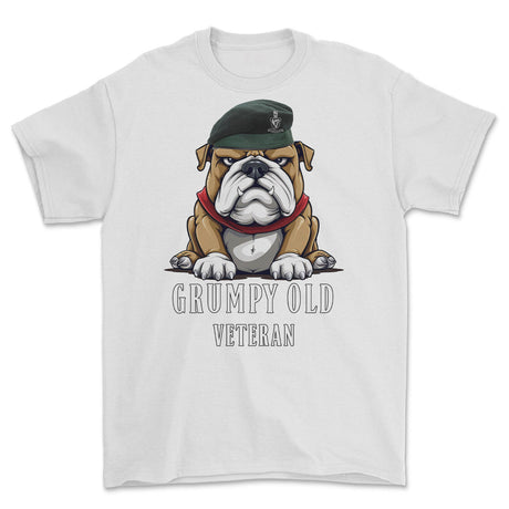 Grumpy Old Queens Royal Hussars Veteran Printed T-Shirt - White