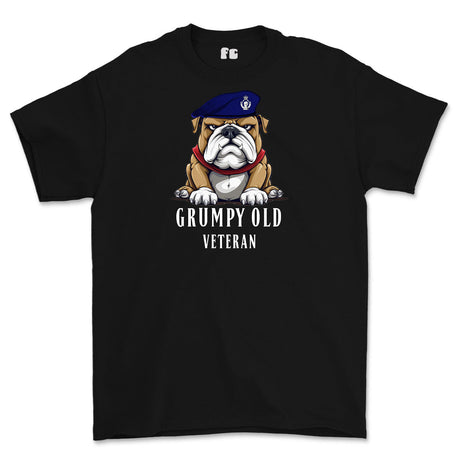Grumpy Old Royal Armoured Corps Veteran Printed T-Shirt - Black
