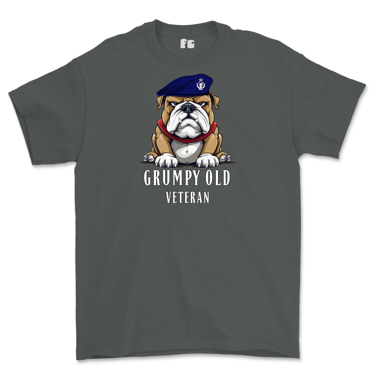 Grumpy Old Royal Armoured Corps Veteran Printed T-Shirt - Charcoal