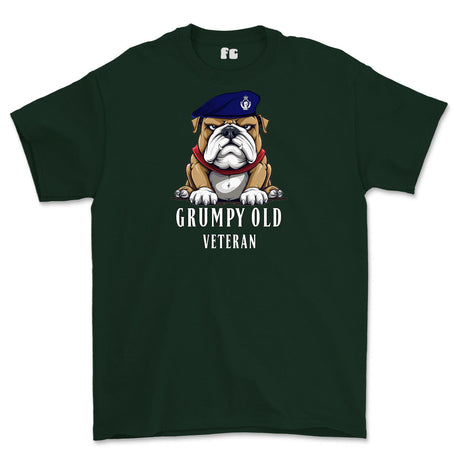 Grumpy Old Royal Armoured Corps Veteran Printed T-Shirt - Forest Green