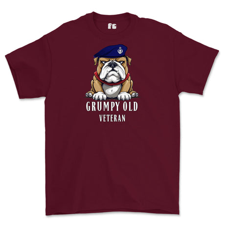 Grumpy Old Royal Armoured Corps Veteran Printed T-Shirt - Maroon