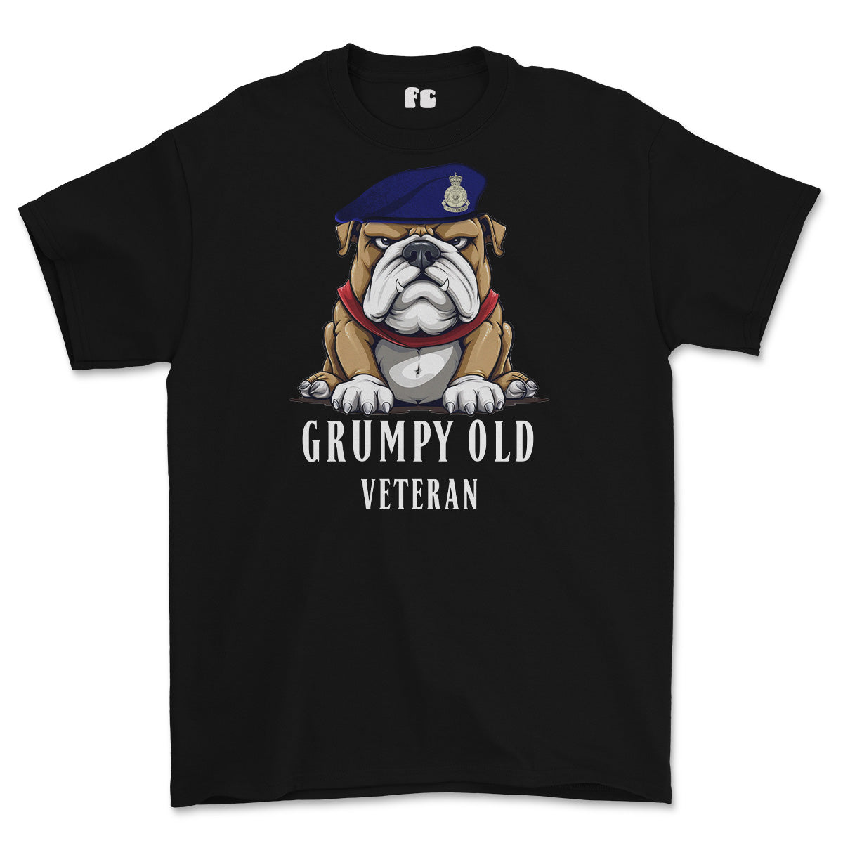 Grumpy Old Army Catering Corps ACC Veteran Printed T-Shirt - Black