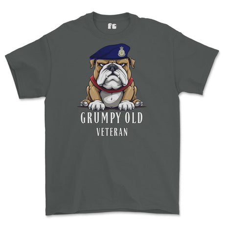 Grumpy Old Army Catering Corps ACC Veteran Printed T-Shirt - Charcoal
