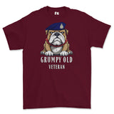 Grumpy Old Army Catering Corps ACC Veteran Printed T-Shirt - Maroon