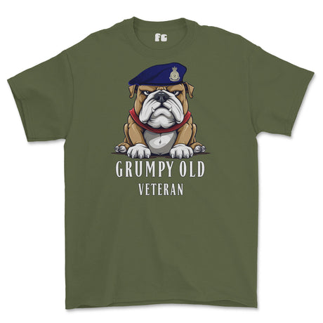 Grumpy Old Army Catering Corps ACC Veteran Printed T-Shirt - Olive Green