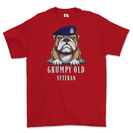 Grumpy Old Army Catering Corps ACC Veteran Printed T-Shirt - Red