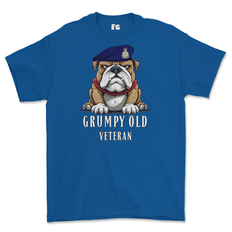 Grumpy Old Army Catering Corps ACC Veteran Printed T-Shirt - Royal Blue